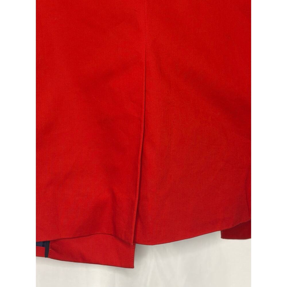 J.Crew Red Nautical Rope Toggle Coat Gold Grommet Jacket Size 00 - Picture 10 of 10